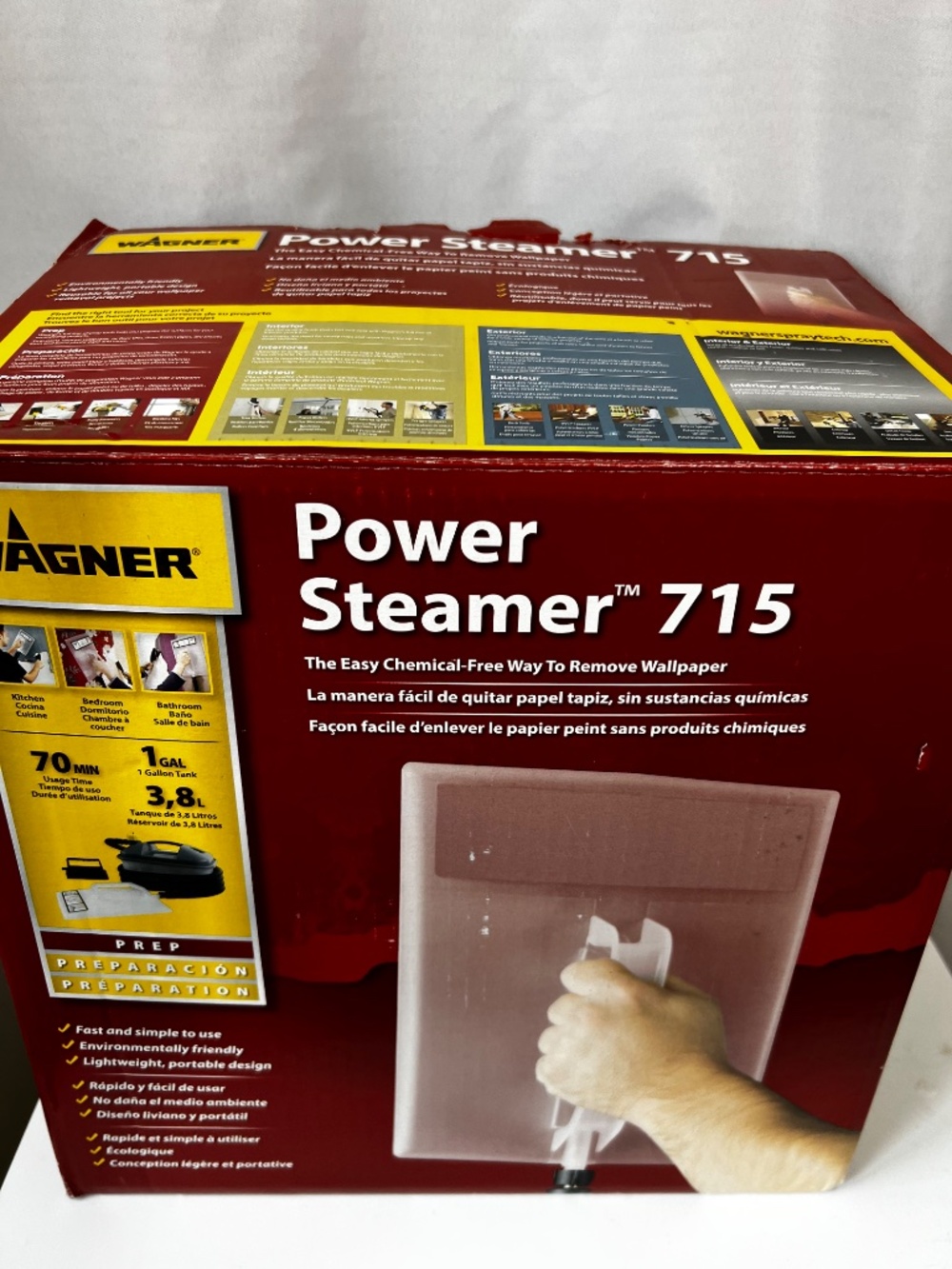Wagner Power Steamer 715 Wallpaper Remover Easy Chemical Free Open Box READ